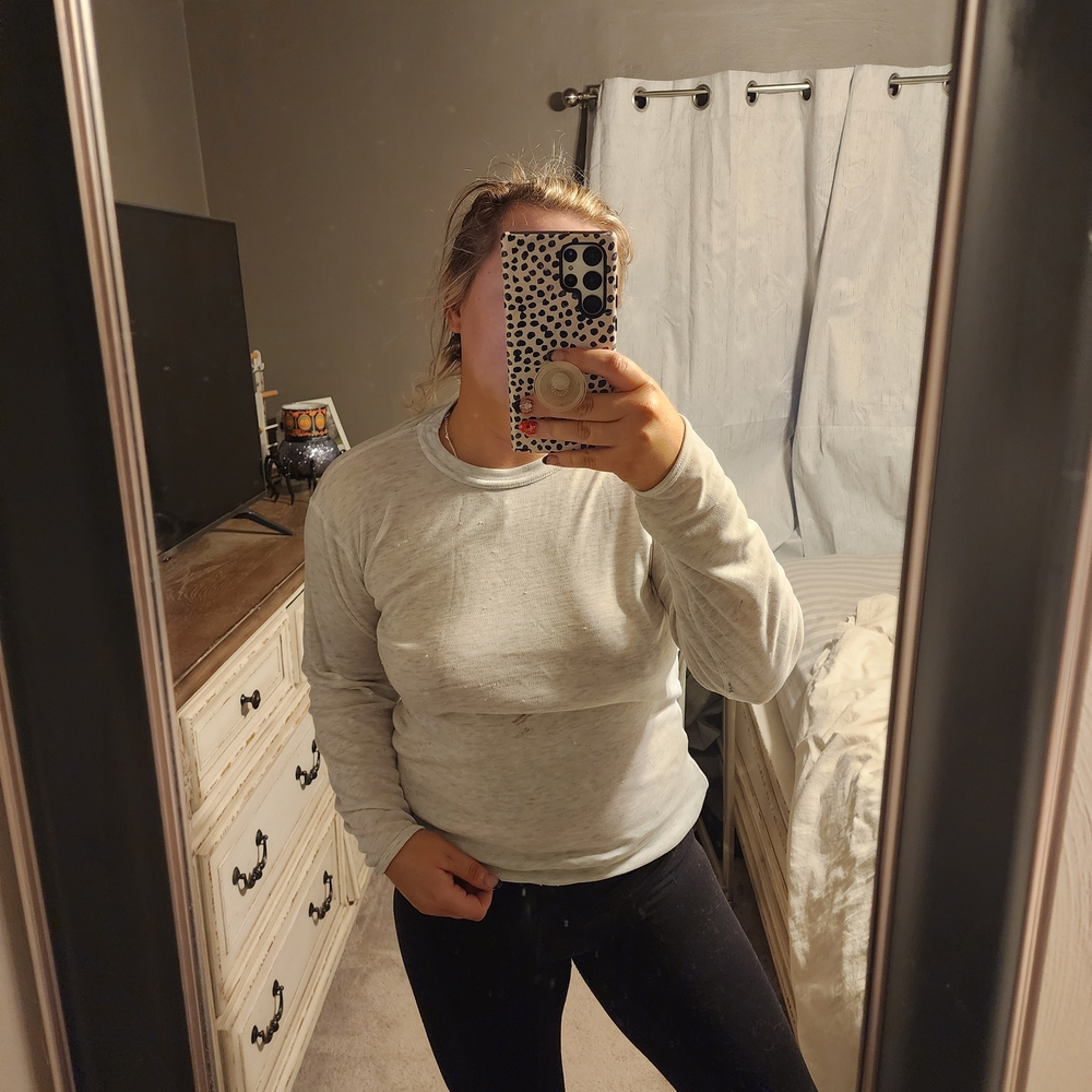 Patagonia Light Gray Long Sleeve Tee